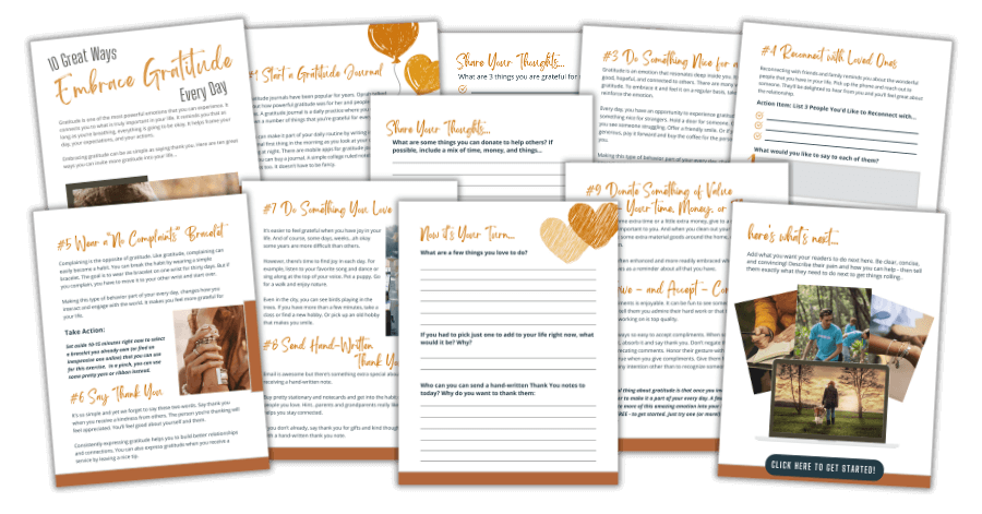 Free Embracing Gratitude PLR Sample Pack marketing mockup image