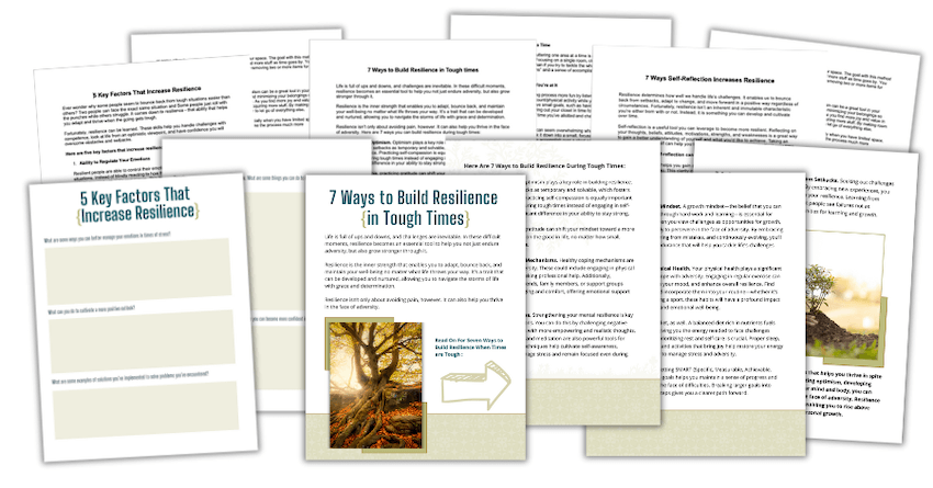 Free Resilience Article & Printables Pack - marketing composite image