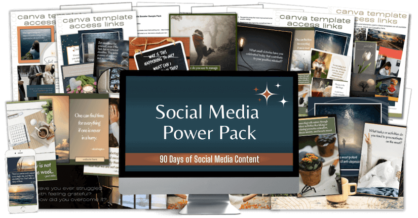 90 Day Social Media Power Pack Marketing Mockup image