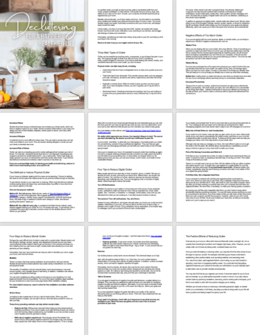 DeclutteringPLR_leadmagnet Decluttering for a Happier Life Report Lead Magnet marketing mockup image