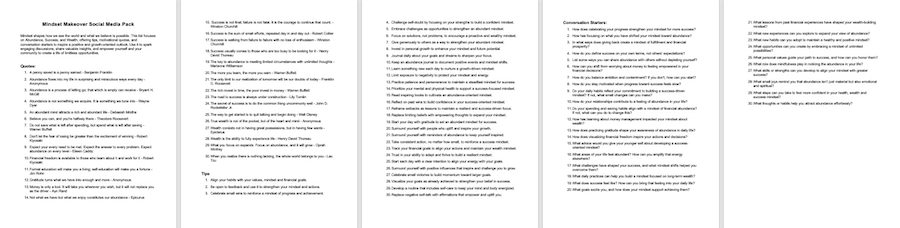 EZI_MindsetSocialMedia Mindset Social Media PLR social media posts marketing image