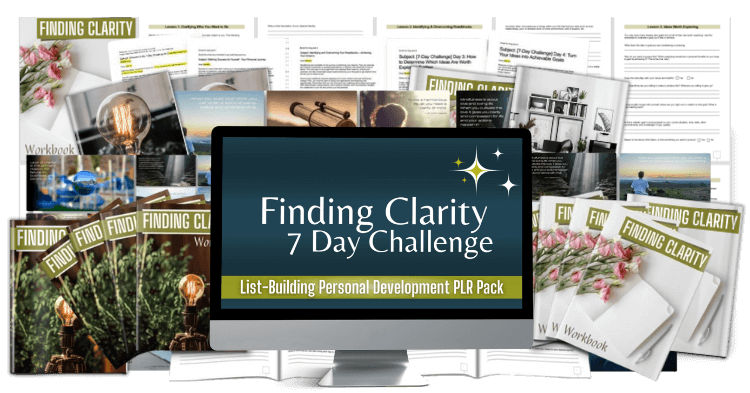 7-Day Finding Clarity PLR Challenge Marketing Mockup Image