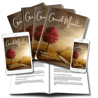 GrowthMindsetPLR_RedefineYourLife_eCovers_v3 Growth Mindset Redefine Your Life eCovers v3 marketing mockup image
