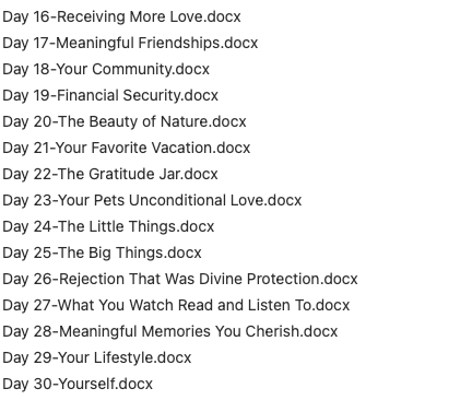 GratitudeChallenge_EmailTopics_16-30 Gratitude Challenge PLR email topics 16-30 marketing image