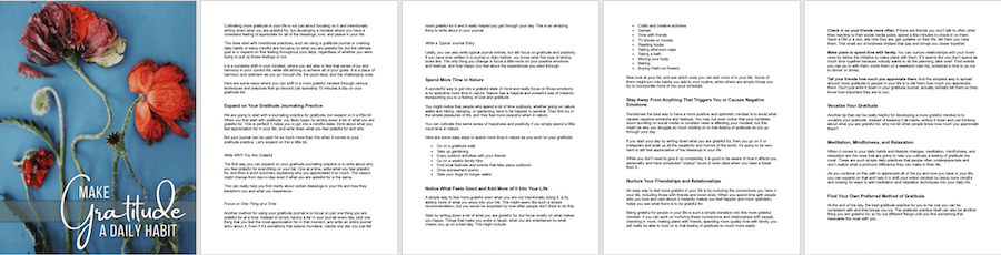 Gratitude_GratitudeDailyHabit_LeadMagnet Gratitude as a Daily Habit Lead Magnet PLR composite marketing image