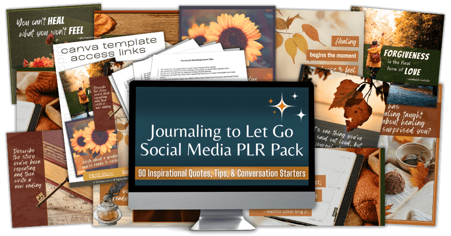 Journaling Social Media PLR pack composite marketing image - small
