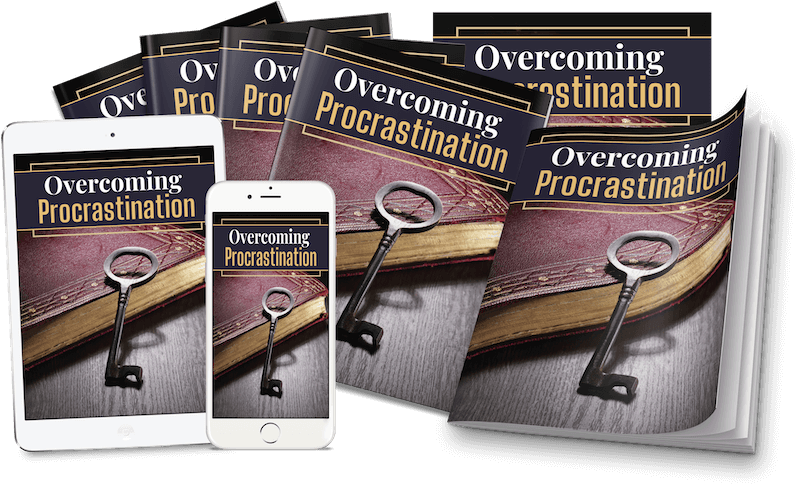 Overcoming Procrastination PLR Report eCovers v2 marketing image