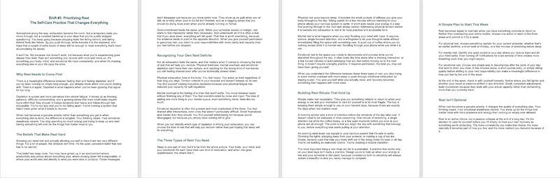 Self-Care PLR Prioritizing Rest Article marketing image
