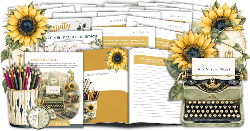 Creativity PLR Challenge Journal marketing mockup image