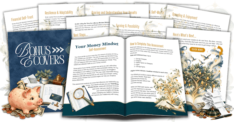 EZLBC_MoneyMindset_LeadMagnet Money Mindset Self-Assessment Lead Magnet PLR composite marketing image