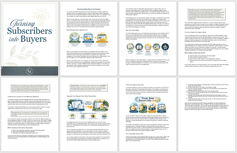 EZLBC_SubscriberstoBuyers Turning Subscribers Into Buyers Email List-Building Training Module composite marketing image